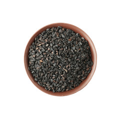 Sesame seeds isolated on white