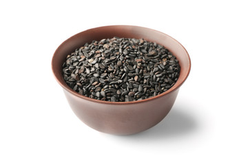 Sesame seeds isolated on white