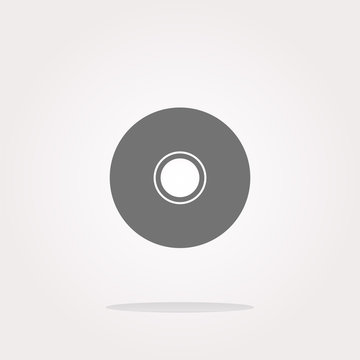 CD or DVD sign icon. Compact disc symbol. Modern UI website button . Vector illustration