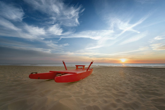 Life Raft At The Beach