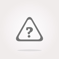 Icon on the clouds with questions mark sign . Vector illustration