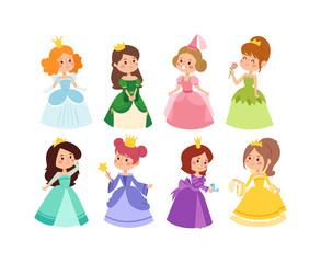 Princess vector set. © Vectorvstocker