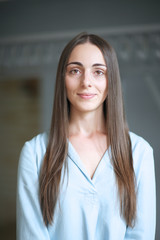 Fototapeta premium Friendly and intelligent face of a young doctor