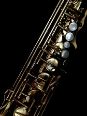 Obraz premium Abstract creative alto saxophone scene 