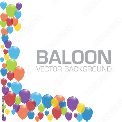 "Colorful Balloons in isolated White Background" Stock image and