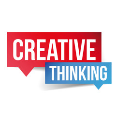 Creative Thinking lettering speech bubble