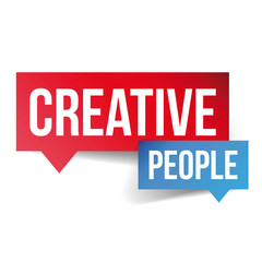 Creative People lettering speech bubble