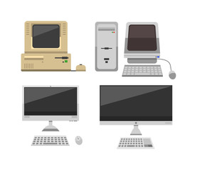 Old computer vector