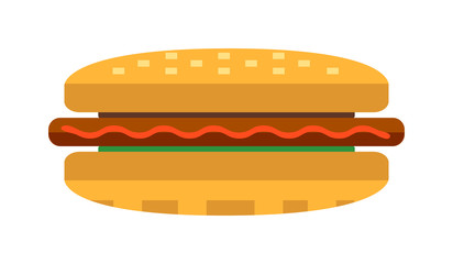 Hamburger and sandwich fast food vector.