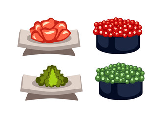 Sushi food vector isolated