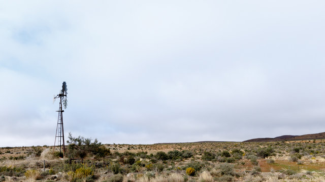 Windpomp In The Karoo - Fraserburg Landscape
