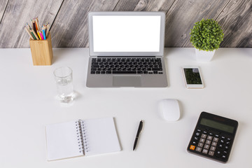 Fototapeta premium Creative workplace closeup