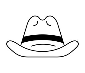 hat cowboy wild west icon