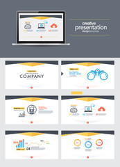 Fototapeta premium Presentation design template.