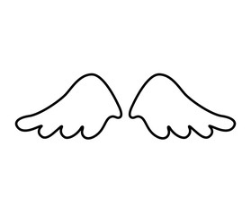 wings angel drawn icon