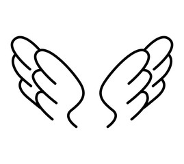 wings angel drawn icon