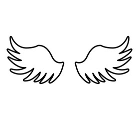 wings angel drawn icon