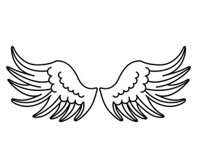 wings angel drawn icon