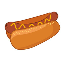 hot dog fast food icon