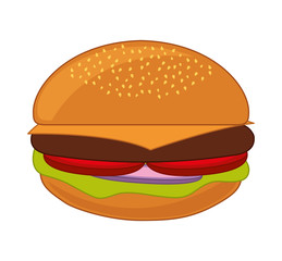 hamburger fast food icon