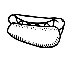 hot dog fast food icon