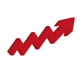 arrow growth up icon