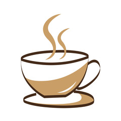 delicious coffee silhouette icon