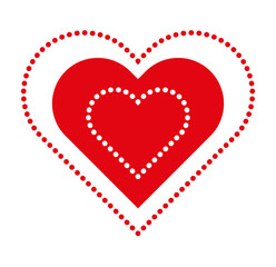 Obraz na płótnie Canvas heart red love icon