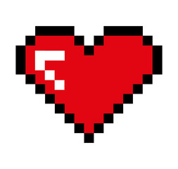 heart pixel love icon