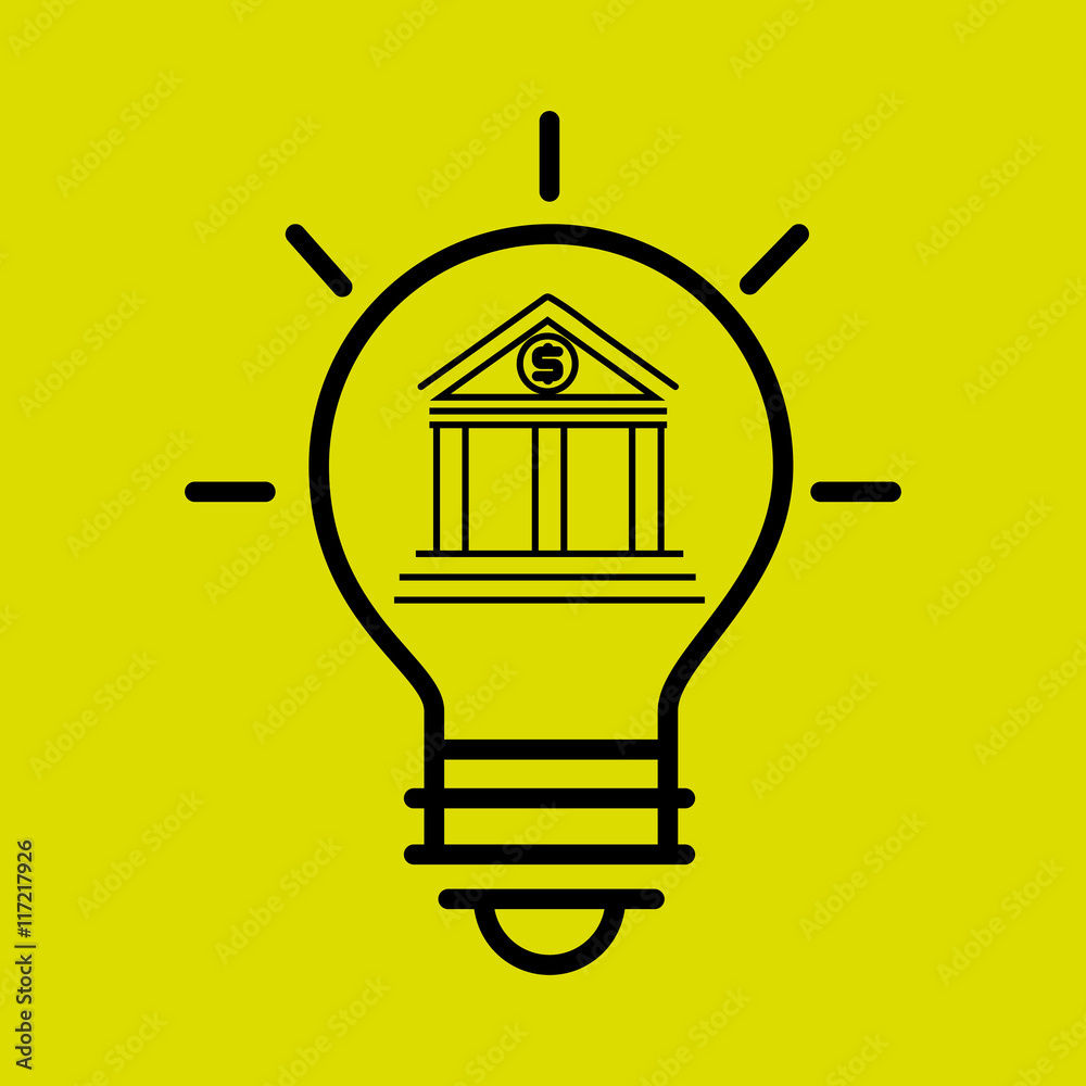 Canvas Prints idea bulb bank icon