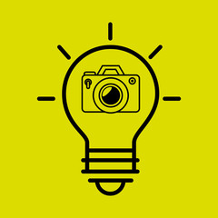 idea bulb camera icon