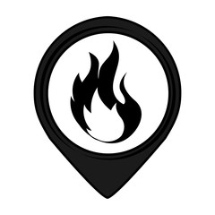 fire pin pointer caution signal icon