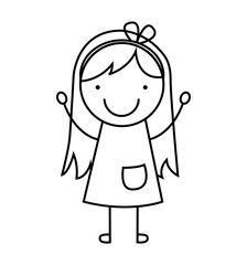 little girl smile icon