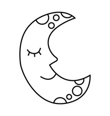 moon character drawn icon