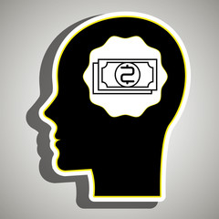 silhouette head bills dollar