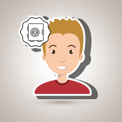 man adul young safe box