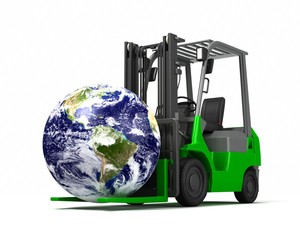 Forklift to carry the Earth