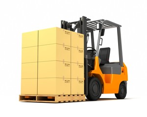 Forklift to carry the luggage
