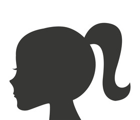 woman head silhouette profile icon