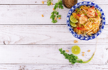 Asian Rice Noodle with Shrimp, PAD THAI