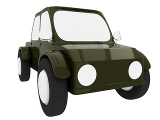 3D Car on a white background
