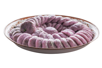 Kuicheai chinese food in big plate isolate on white background