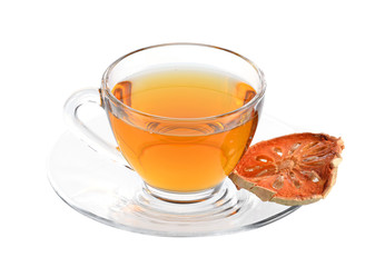 water quince on white background