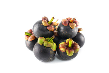 Mangosteen Isolated, White Background