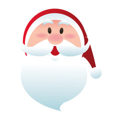 flat design santa claus icon vector illustration