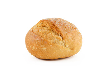 Fresh Sour Dough Bun Isolated, White Background