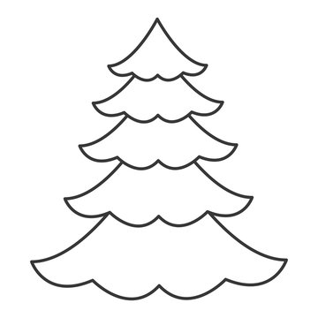 recommend clip art: flat design christmas tree icon vector illustration
