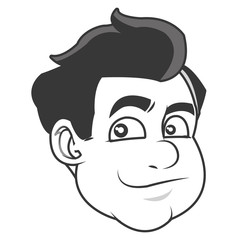 flat design face of man icon vector illustration