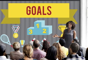 Goals Target Aspirations Growth Success Concept