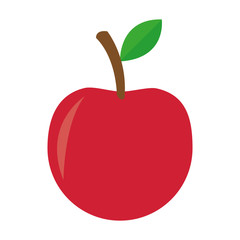 flat design whole apple icon vector illustration